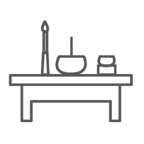 吹田市の葬儀社である家族葬みかづきの霊前飾りのイラスト