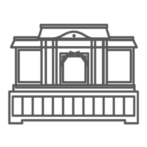 吹田市の葬儀社である家族葬みかづきの祭壇のイラスト