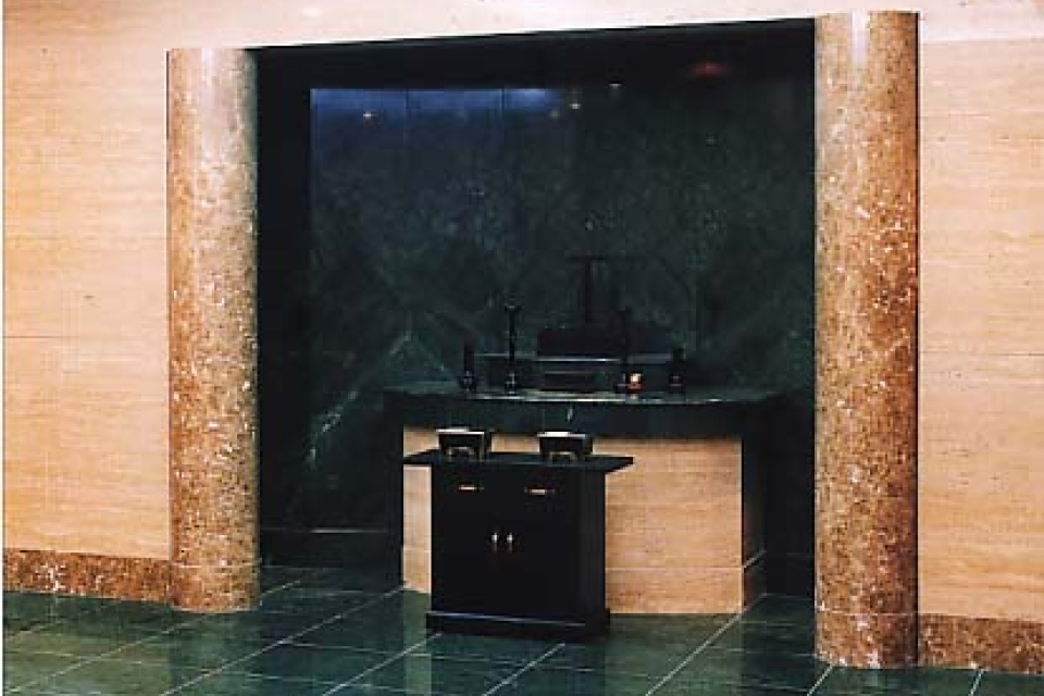 箕面市立聖苑の告別室