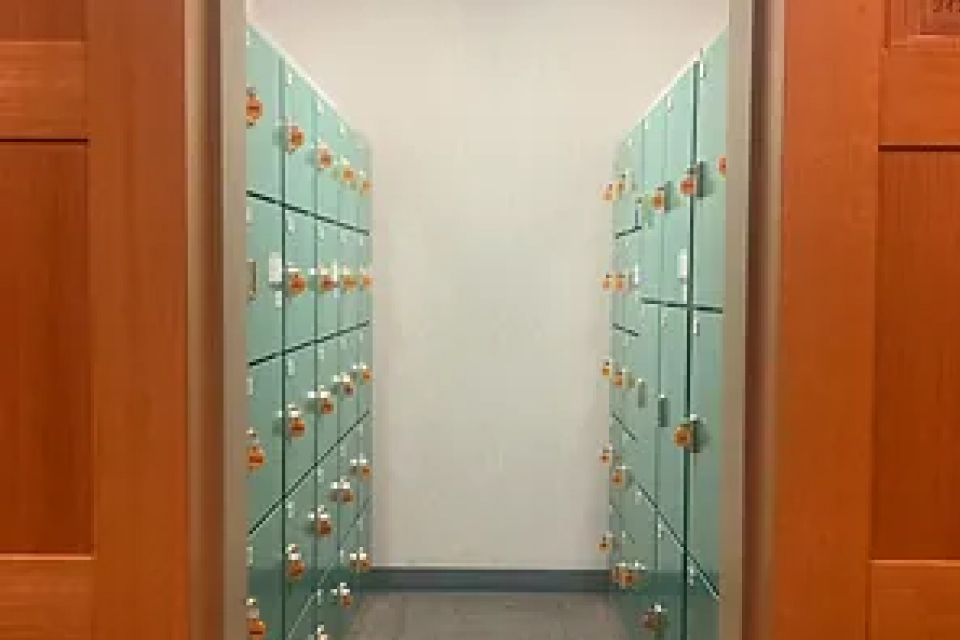 箕面市立聖苑のコインロッカー