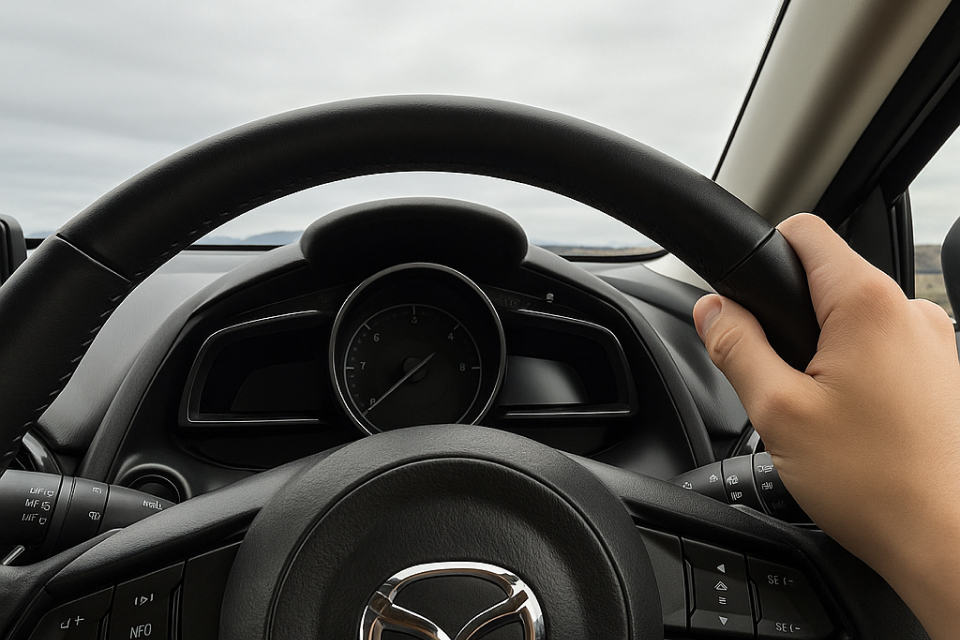 吹田市の葬儀社である家族葬みかづきの霊柩運送事業を表すハンドルの画像