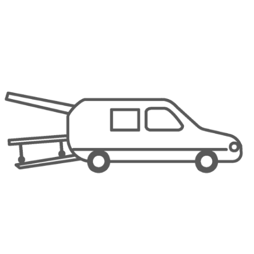 吹田市の葬儀社である家族葬みかづきの寝台車のイラスト